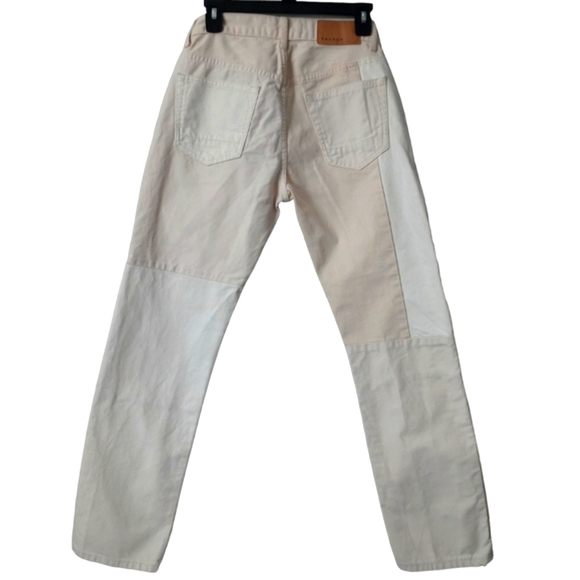 PACSUN VINTAGE LOOSE  WOMEN'S WHITE /TAN PATCH JEANS. SIZE 29 - Picture 2 of 13